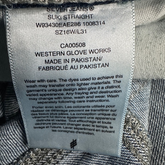 Suki Mid Rise Straight Leg Luxe Stretch Jeans SZ 16W - Picture 7 of 7